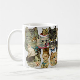 Caneca De Café "I Love Cats" Collage Mug