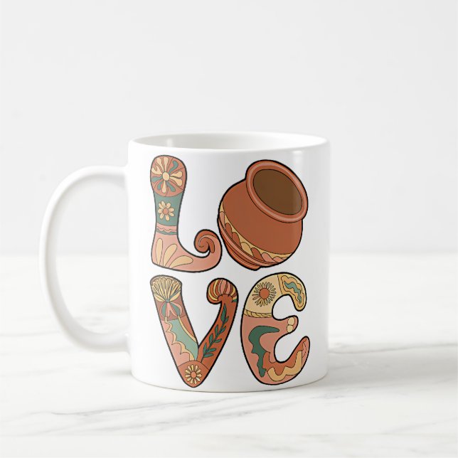 Caneca De Café I Love Ceramics And Pottery Love (Esquerda)