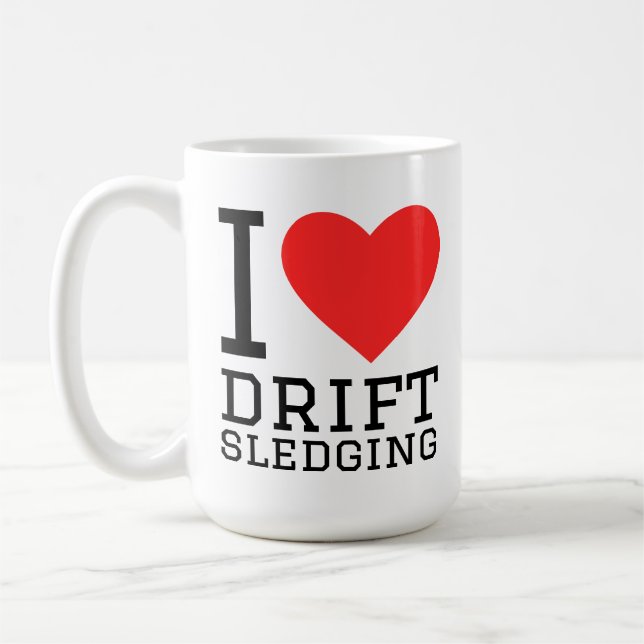 Caneca De Café I love drift sledging (Esquerda)