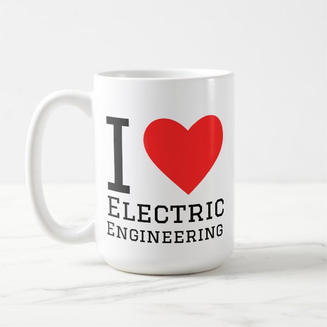 Caneca De Café I love electric engineering  (Esquerda)