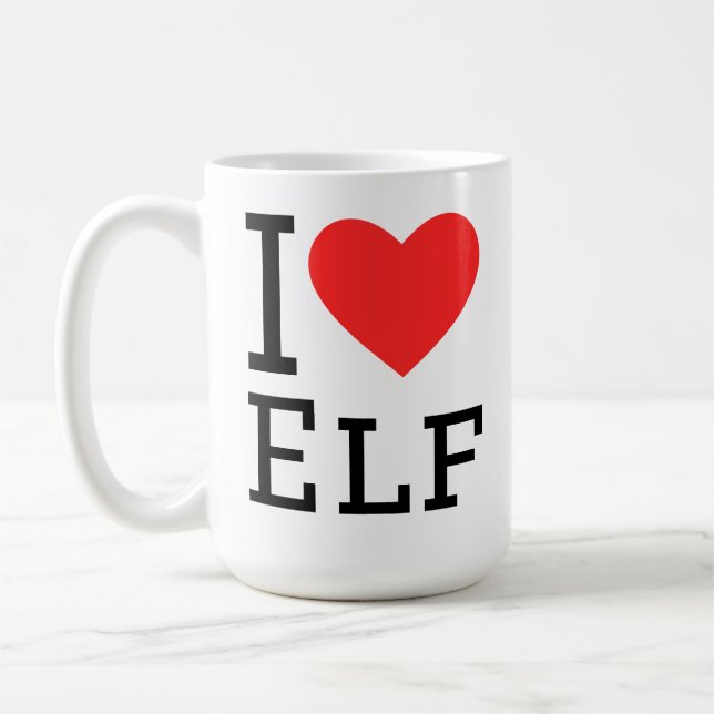 Caneca De Café I love elf (Esquerda)