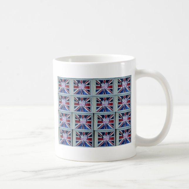 Caneca De Café I Love England Art Impressão (Direita)