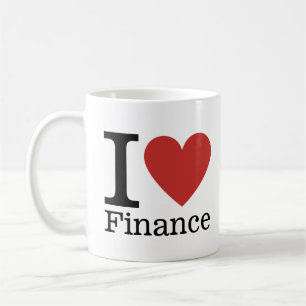 Caneca De Café I ❤️ Love Finance - Departamento de Finanças - Mug
