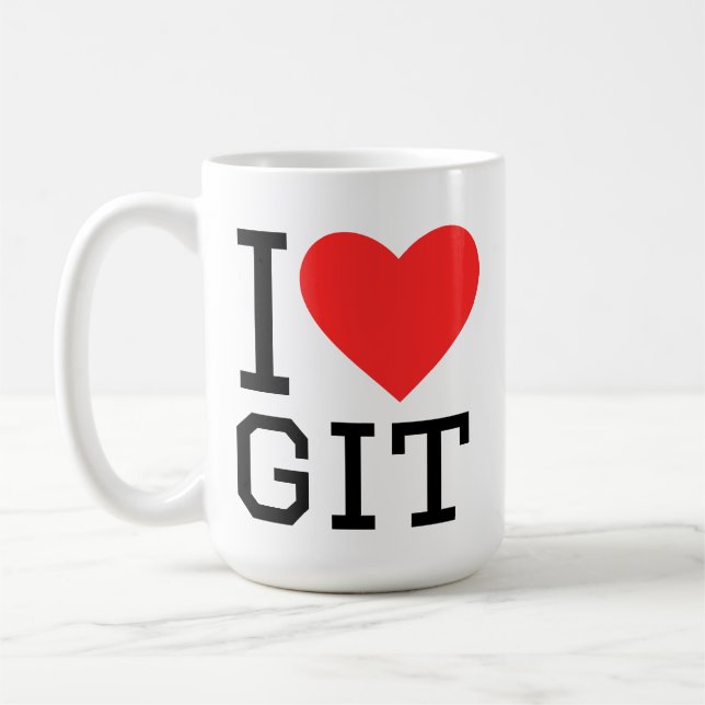 Caneca De Café I love git (Esquerda)