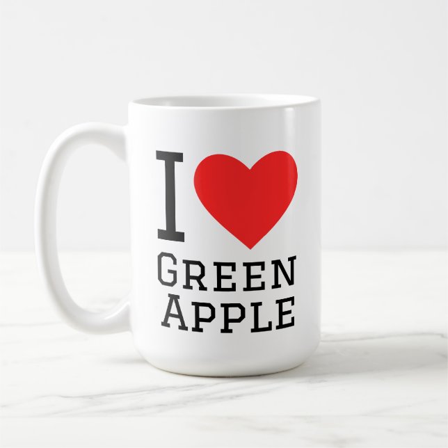 Caneca De Café I love green apple (Esquerda)