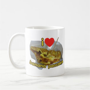 Caneca De Café I Love (Heart) Banana Pancake ... Comida da Rua Ta