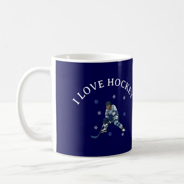 Caneca De Café I Love Hockey Mug – Sport Lover Mug (Esquerda)