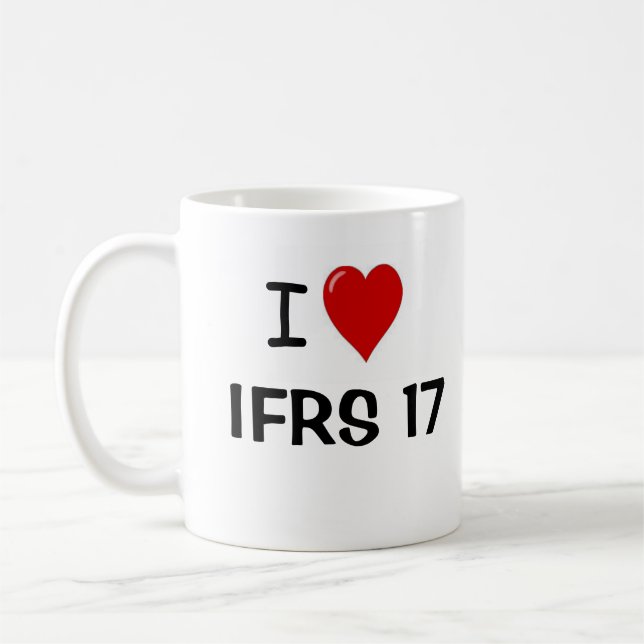 Caneca De Café I Love IFRS 17 Contratos de Seguros Cotação de Vid (Esquerda)