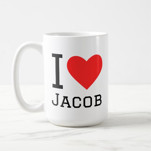Caneca De Café I love jacob (Esquerda)