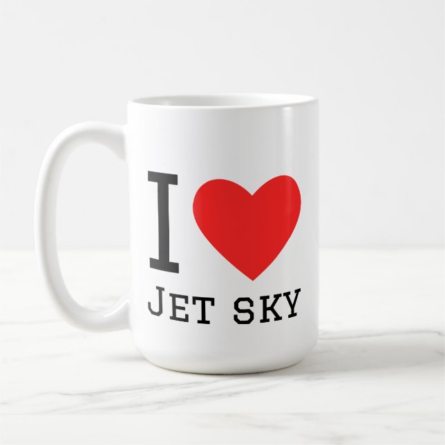 Caneca De Café I love jet sky (Esquerda)