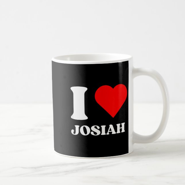 Caneca De Café I Love Josiah I Heart Josiah Name Y2k Valentines D (Direita)