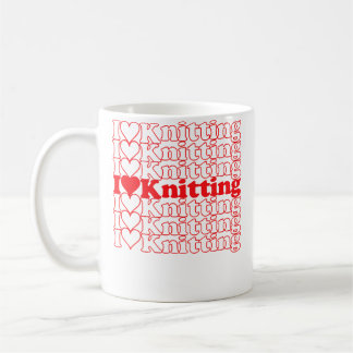 Caneca De Café I Love Knitting Cool Vintage Inspired For Knitters