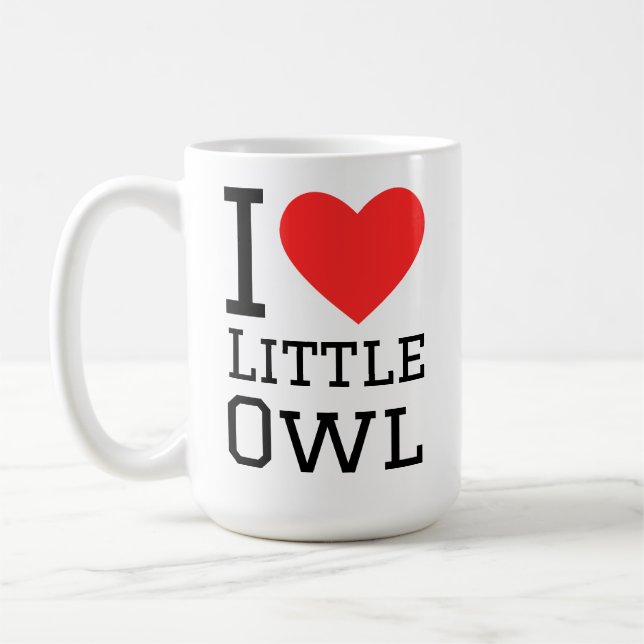 Caneca De Café I love little owl (Esquerda)