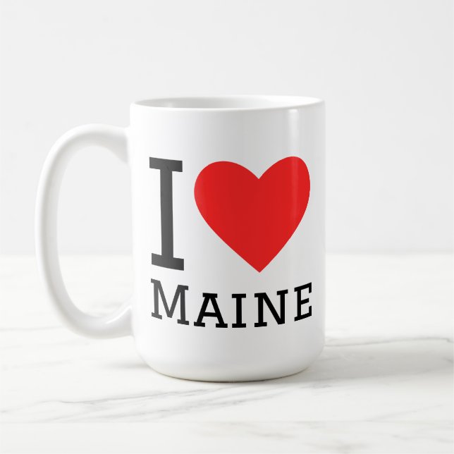 Caneca De Café I love maine  (Esquerda)