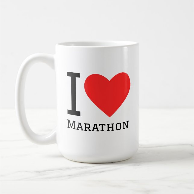 Caneca De Café I love marathon (Esquerda)