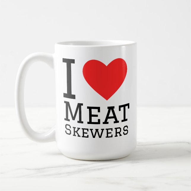 Caneca De Café I love meat skewers (Esquerda)