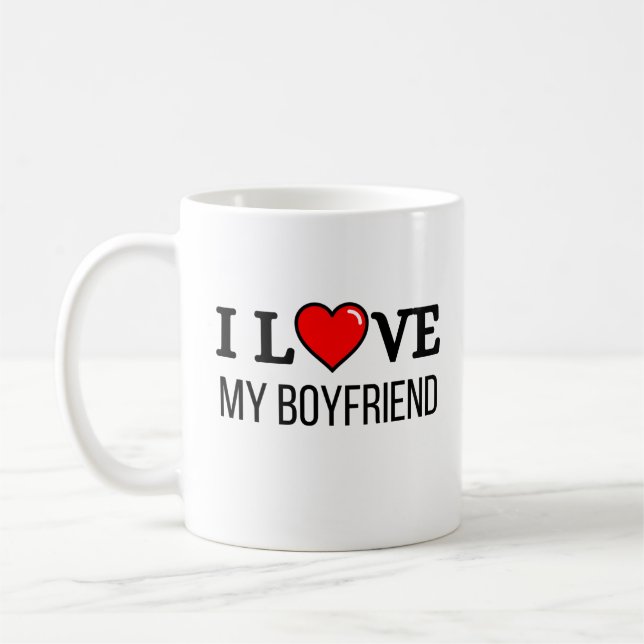 Caneca De Café I love my boyfriend (Esquerda)
