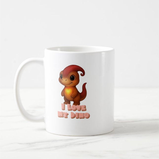 Caneca De Café I Love My Dino Becher Kammli mit Herz  (Esquerda)