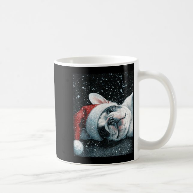 Caneca De Café I Love My French Bulldog Christmas Cute  (Direita)