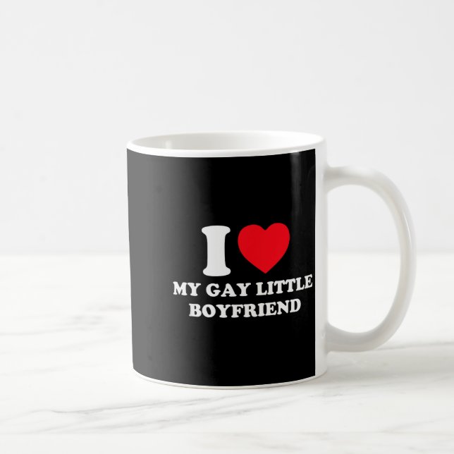 Caneca De Café I Love My Gay Little Boyfriend Funny Y2k Valentine (Direita)