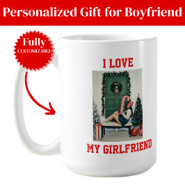 Caneca De Café I Love My Girlfriend Photo Classic Mug Gift