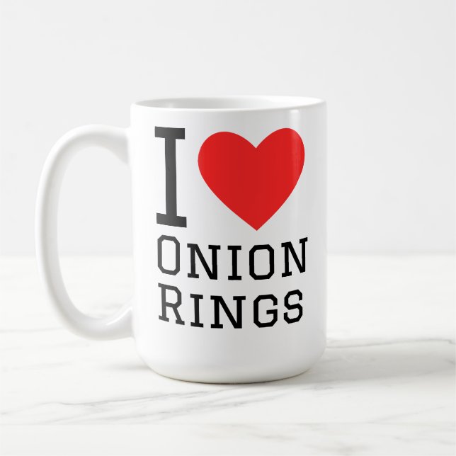 Caneca De Café I love onion rings (Esquerda)