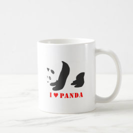 Caneca De Café I Love Panda (Preto)