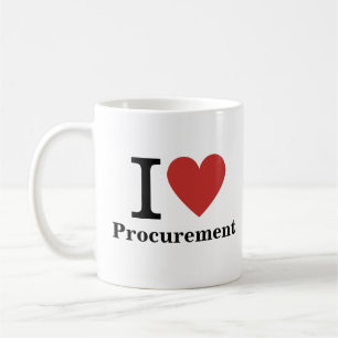 Caneca De Café I ❤️ Love Procurement MUG