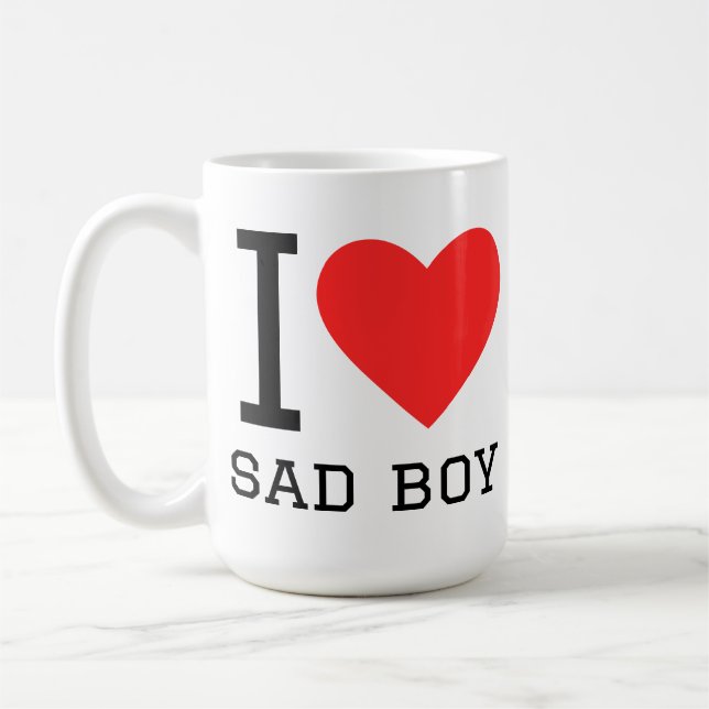 Caneca De Café I love sad boy  (Esquerda)