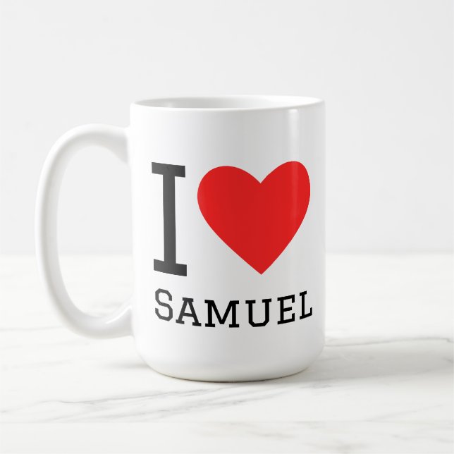 Caneca De Café I love Samuel  (Esquerda)