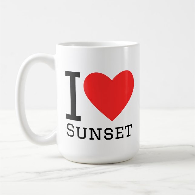 Caneca De Café I love sunset  (Esquerda)