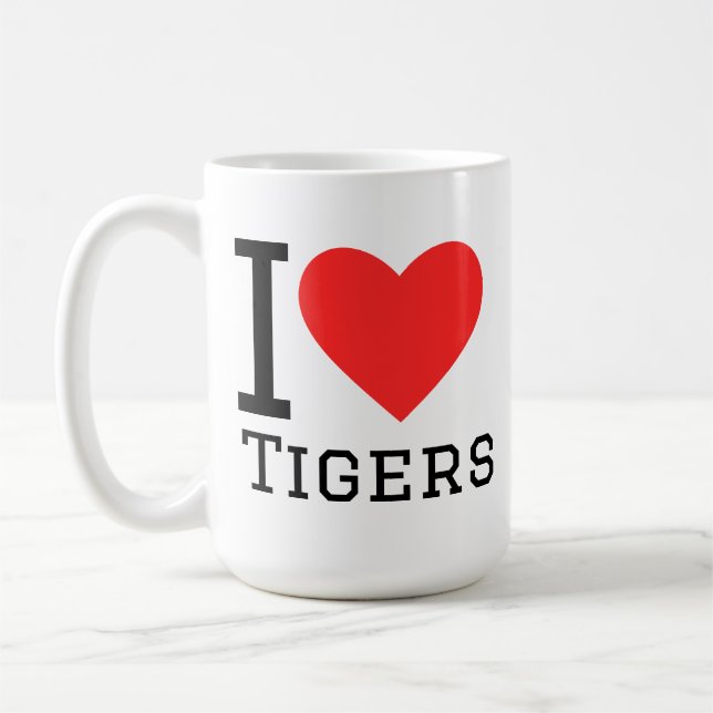 Caneca De Café I love tigers (Esquerda)