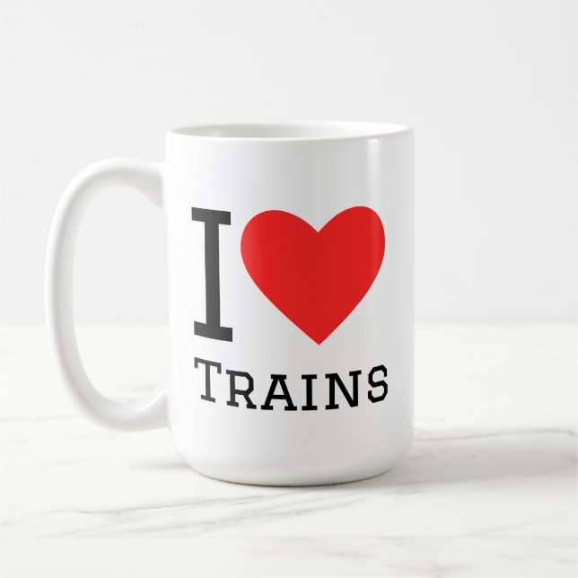 Caneca De Café I love trains (Esquerda)