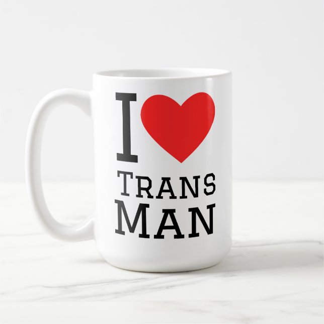 Caneca De Café I love trans man (Esquerda)