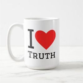 Caneca De Café I love truth square sticker