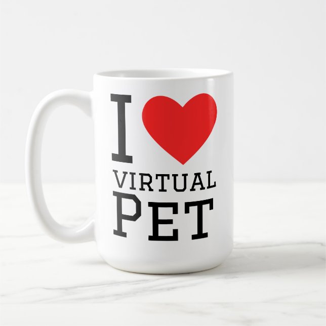 Caneca De Café I love virtual pet (Esquerda)