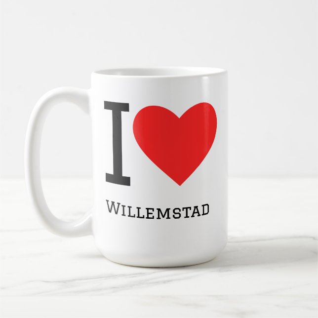 Caneca De Café I love Willemstad (Esquerda)