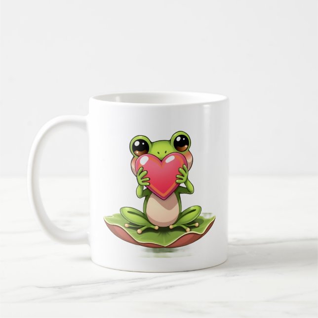 Caneca De Café I Love You | Personalized Chibi Toad (Esquerda)