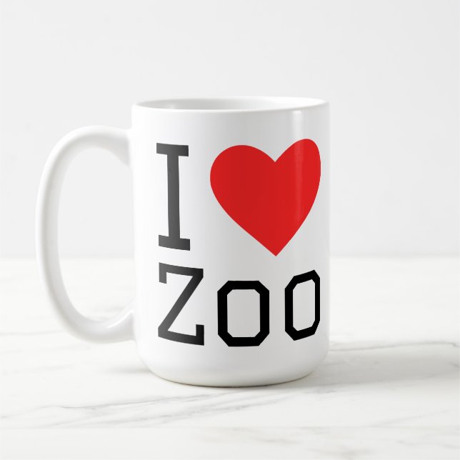 Caneca De Café I love zoo (Esquerda)