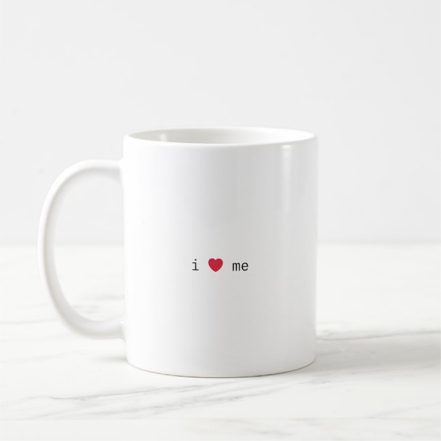 Caneca De Café I ❤️ me minimal coffee mug  (Esquerda)