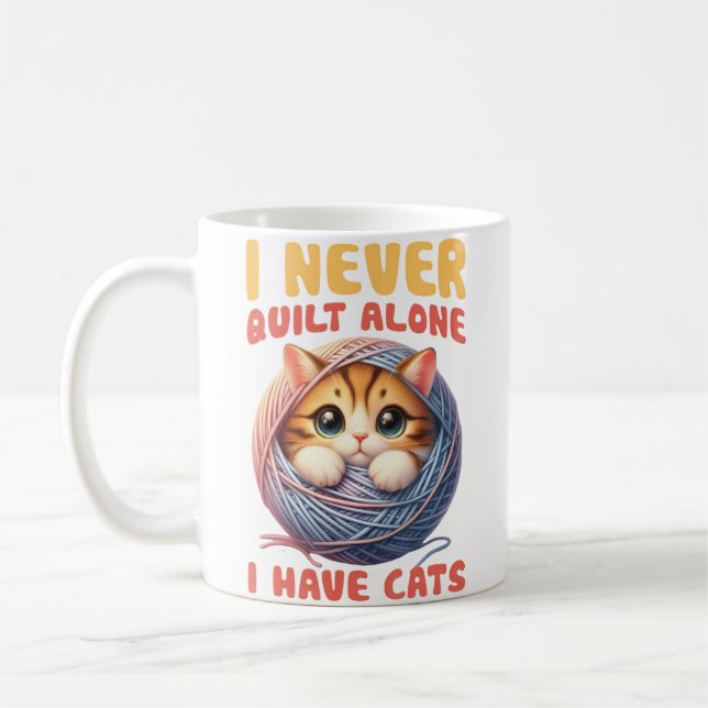 Caneca De Café I Never Quilt Alone I Have Cats Quilting Lover (Esquerda)