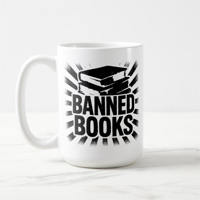 Caneca De Café I Read Banned Books (Esquerda)