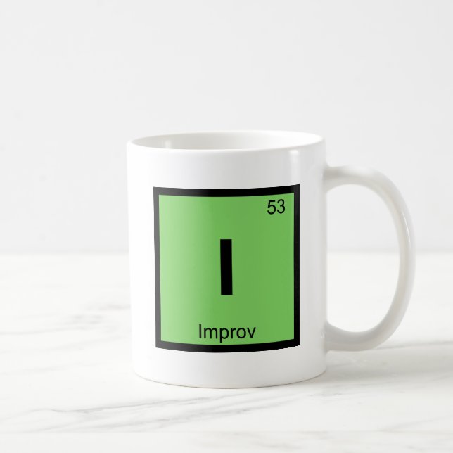 Caneca De Café I - Sigla de Mesa Periódica de Química do Improv T (Direita)