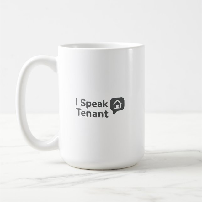 Caneca De Café I Speak Tenant Premium (Esquerda)