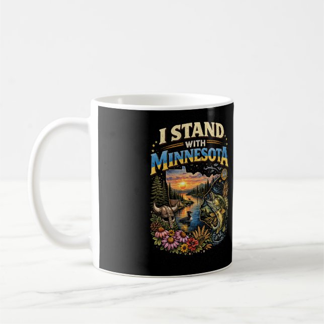 Caneca De Café I Stand With Minnesota (Esquerda)