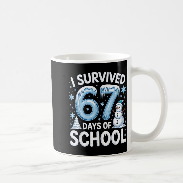 Caneca De Café I Survived 67 Days Of School Christmas Candy Cane  (Direita)