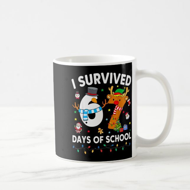 Caneca De Café I Survived 67 Days Of School Funny Meme Six Seven  (Direita)