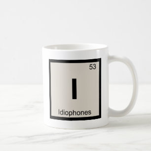 Caneca De Café I - Tabela Periódica da Música Idiôfones Química