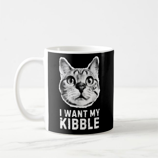 Caneca De Café I Want My Kibble Mug - Funny Pet Lover Coffee Mug (Esquerda)
