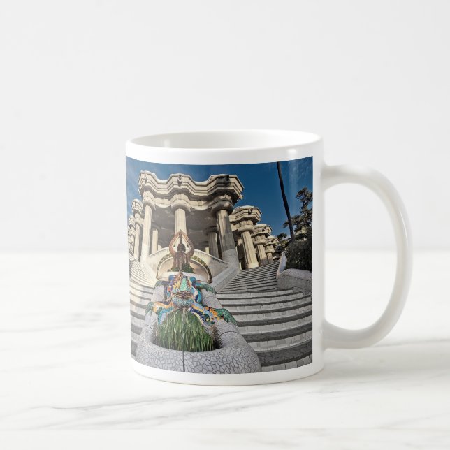 Caneca De Café I was in Barcelona: Anoni Gaudi's Park Güell (Direita)